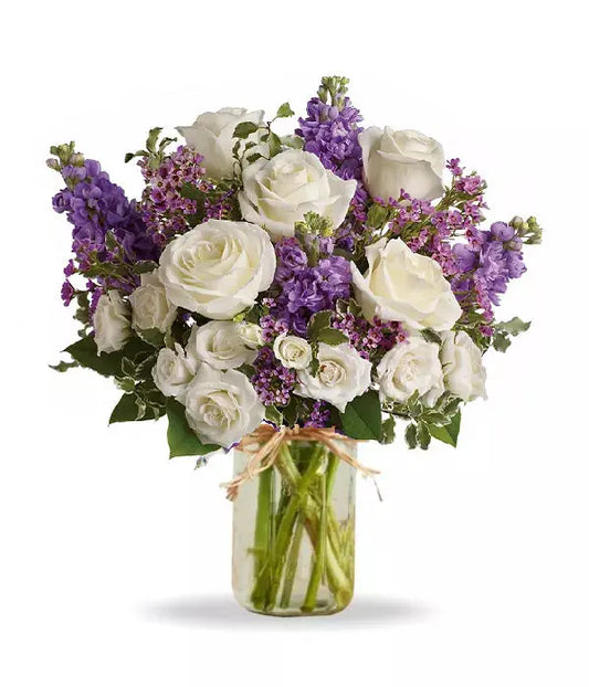 Enchanted Cottage Bouquet In Mason Jar From You Flowers Aus