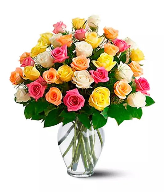Three Dozen Long Stem Assorted Roses From You Flowers Aus