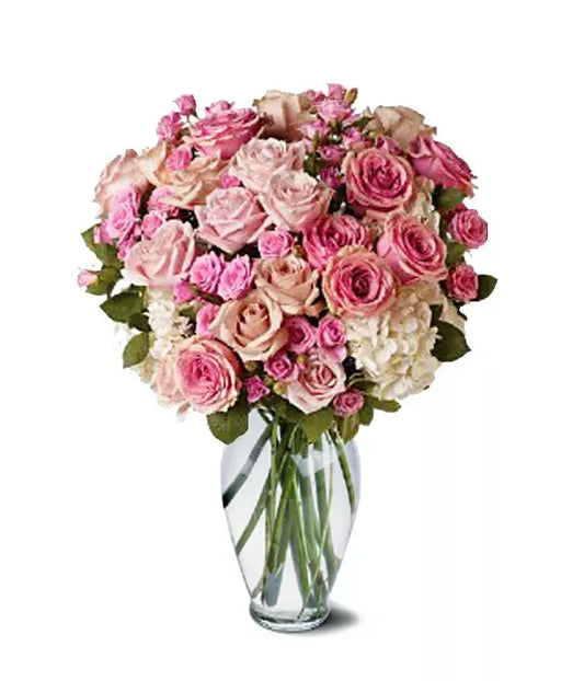 Pink And Cream Bouquet From You Flowers Aus
