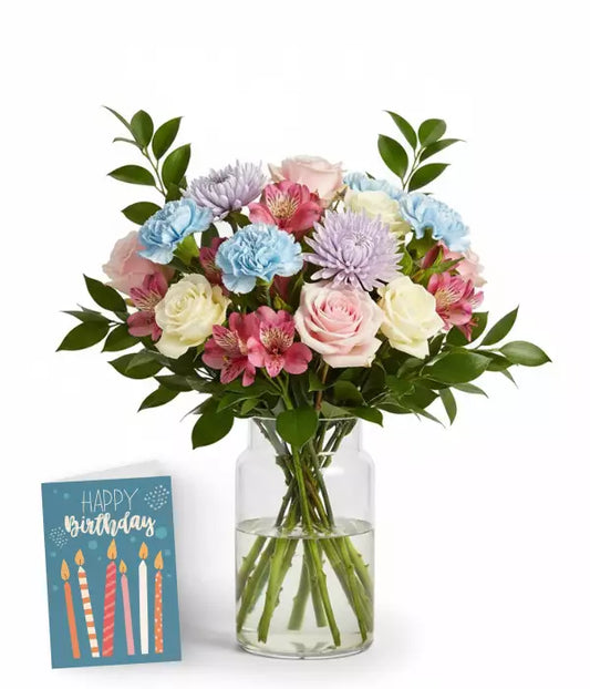 Great Southern Land Birthday Roses Bouquet with Beer Mildura