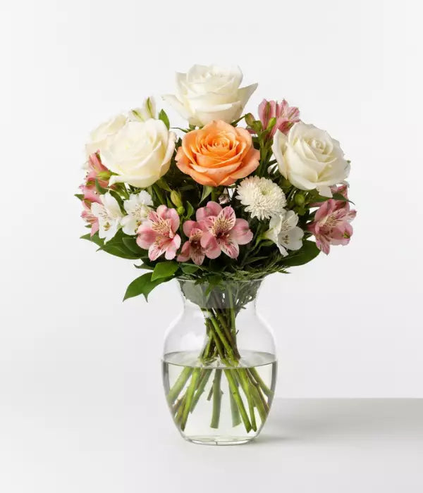 True Blue Sympathy Roses Bouquet in Vase Flinders Ranges