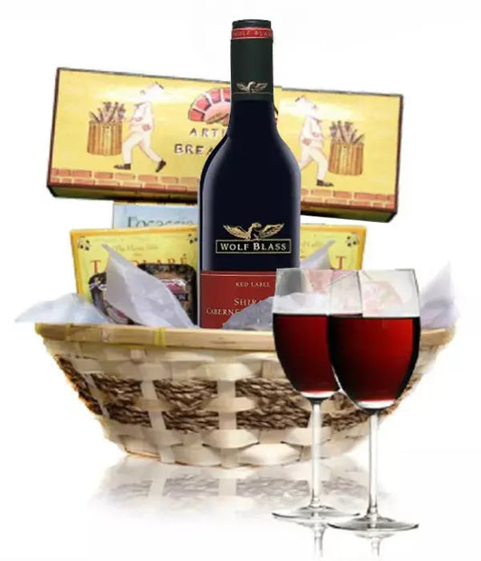 Deluxe Red Wine & Cheese Hamper From You Flowers Aus