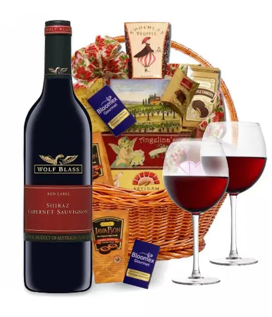 Deluxe Wine Basket From You Flowers Aus