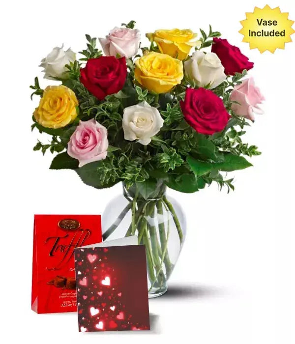 Dozen Mixed Roses Combo: Flowers From You Flowers Aus