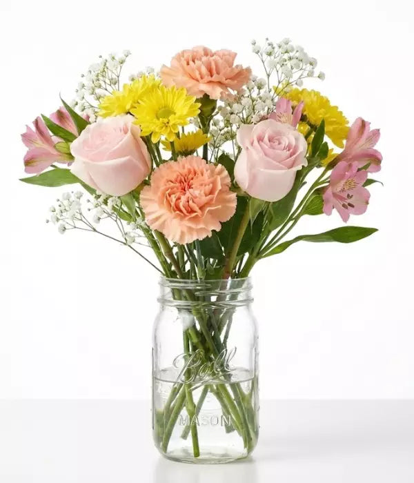 Down Under Get Well Roses Bouquet in Vase Orange NSW