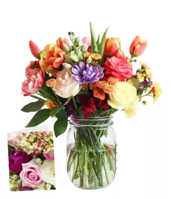 Blooming Glory in Mason Jar From You Flowers Aus