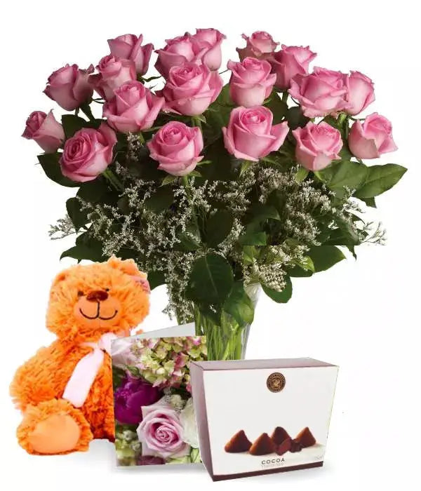 Mother'S Day 18 Pink Roses From You Flowers Aus