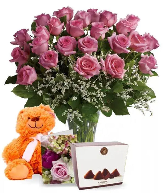 Mother'S Day 24 Pink Roses From You Flowers Aus