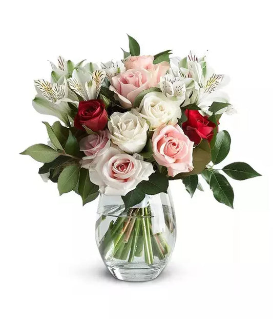 Great Southern Land Thinking of You Roses Bouquet with Wine