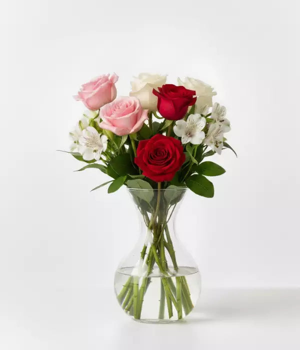 Great Southern Land Love Roses Bouquet in Vase Harbour