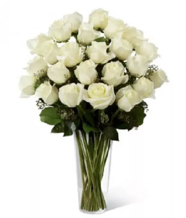Two Dozen Long Stem White Roses From You Flowers Aus