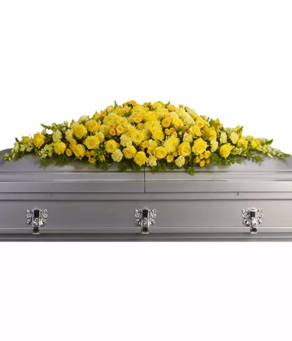 Golden Garden Casket Spray From You Flowers Aus